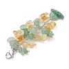 Natural Green Aventurine & Citrine Chip Beaded Pendant Decorations HJEW-JM01234-05-3
