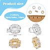 10Pocs 2 Colors Brass Micro Pave Clear Cubic Zirconia Spacer Beads KK-HS0001-53-2