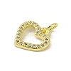 Golden Brass Pave Cubic Zirconia Pendants KK-M283-08B-01-2
