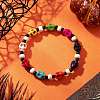Synthetic Turquoise & Glass Seed Beads Bracelets BJEW-JB12169-1