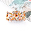 Flower Pattern PVC Claw Hair Clips PW-WG85920-01-1