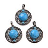 Synthetic Turquoise Pendants G-Q158-03A-R14-1
