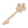 Brass Micro Pave Clear Cubic Zirconia Pendants KK-S388-02G-01-2
