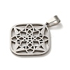 Non-Tarnish 304 Stainless Steel Pendants STAS-O005-23P-2