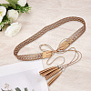 Bohemian Imitation Leather Tassel Wrap Chain Belts AJEW-WH20033-096AS-D-3