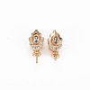Brass Micro Pave Clear Cubic Zirconia Peg Bails Pendants KK-S364-068-1