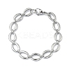 304 Stainless Steel Link Chain Bracelets for Women BJEW-B169-04A-P-4