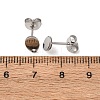 Non-Tarnish 304 Stainless Steel Stud Earring Findings LS-X-STAS-R063-38-4