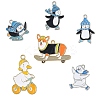 12Pcs 6 Styles Alloy Enamel Pendants ENAM-FP0002-62-1