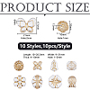 100Pcs 10 Styles Metal Enlaced Transparent Acrylic Beads MACR-DC0001-17-2