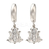 Rack Plating Forg Brass Micro Pave Cubic Zirconia Hoop Earrings EJEW-H016-36P-1