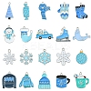 20Pcs 20 Styles Winter Theme Alloy Enamel Pendants ENAM-FS0001-97-2