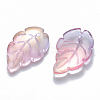 Two Tone Transparent Spray Painted Glass Pendants X-GLAA-T016-08B-2