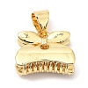 Rack Plating Brass Micro Pave Cubic Zirconia Pendants KK-A185-21G-2
