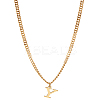 1Pc 304 Stainless Steel Letter Pendant Necklaces NJEW-LP0001-33Y-G-1