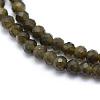 Natural Golden Sheen Obsidian Beads Strand G-E411-34-3mm-3