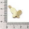Rack Plating Brass Micro Pave Cubic Zirconia with Synthetic Opal Pendants KK-D088-07G-4