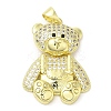 Brass with Cubic Zirconia Pendants KK-K340-01G-01-1