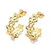Ion Plating(IP) 304 Stainless Steel Butterfly Wrap Stud Earrings EJEW-A076-02G-1