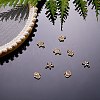 Brass Micro Pave Clear Cubic Zirconia Charms KK-SZ0001-18G-4