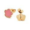Flower Resin Stud Earrings EJEW-K281-01G-01-2