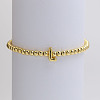 Brass Beaded Stretch Bracelets for Women FS-WG560D0-12-1