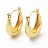 Brass Oval Hoop Earrings for Women EJEW-A079-10G-1