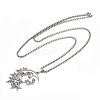 Gothic 201 Stainless Steel Hollow Moon Woman Pendant Necklaces LS-NJEW-K283-04P-2