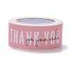 Pink Rectangle Paper Thank You Stickers DIY-C042-07B-2