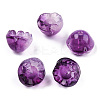 Transparent Spray Painted Glass Beads GLAA-N035-032-C06-2