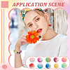 400Pcs 10 Colors Gradient Color Resin Imitation Pearl Beads RESI-NB0002-02-6