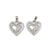 Brass Micro Pave Cubic Zirconia Pendants KK-F908-16P-1