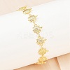 Brass Micro Pave Clear Cubic Zirconia Link Chain Bracelets for Women BJEW-A090-11A-G-3