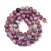 Natural Lepidolite/Purple Mica Stone Beads Strands G-G160-A01-04-3