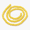 Opaque Solid Color Glass Beads Strands X-EGLA-A034-P6mm-D04-2