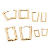 8Pcs 4 Size Brass Rectangle Hoop Earrings for Women EJEW-TA0001-12-2