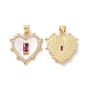 Brass Micro Pave Cubic Zirconia Pendants ZIRC-F134-22G-03-1