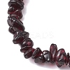 Natural Garnet Chip Beaded Stretch Bracelets for Women Men BJEW-JB10647-04-3