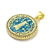 Rack Plating Brass Micro Pave Cubic Zirconia Pendants KK-B091-22G-03-2