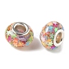 Transparent Resin Rondelle European Beads RESI-S023-06-2