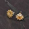 304 Stainless Steel Rhinestone Stud Earrings for Women STAS-Z117-13G-4