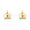 Brass Enamel Charms KK-P338-31G-03-1