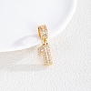 Brass Clear Cubic Zirconia European Dangle Charms LS-KK-R003-01G-01-1