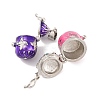 Platinum Color Brass Prayer Box Pendants KK-G189-M3-3