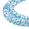 Spray Painted Imitation Jade Glass Beads Strands GLAA-P058-01B-02-3