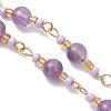 Synthetic Turquoise & Natural Amethyst & Howlite & Carnelian & Dyed Yellow Jade & Dyed Malaysia Jade Round and Glass Seed Beads Link Chain Bracelet Making AJEW-MZ00009-4