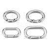 4Pcs 4 Styles 304 Stainless Steel Spring Gate Ring STAS-UN0059-41-1