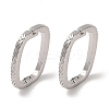 Brass Twister Clasps KK-L208-78P-1
