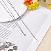 Double Y-shaped Necklace Long Drop Dangle Necklace Delicate Y Chain Necklace Personalized Zircon Pendant Necklaces Choker Trendy Y Necklace Jewelry for Women JN1093A-4