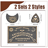 2 Sets 2 Styles Carved Wooden Divination Board Kit AJEW-CA0003-75-2